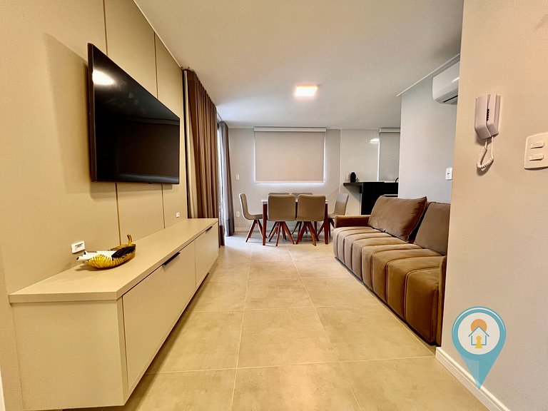 Aconchegante apartamento a 3 min. do Beto Carrero e Praia