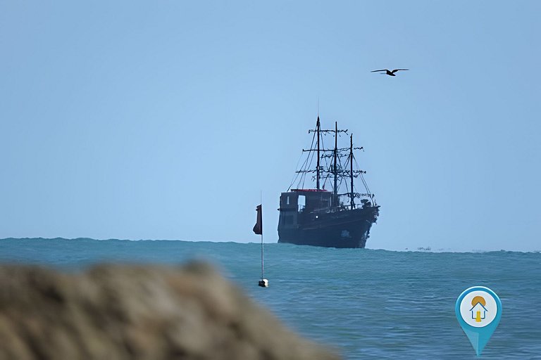 B21302 Pé na Areia Vista Mar Beto Carrero e Férias 1302