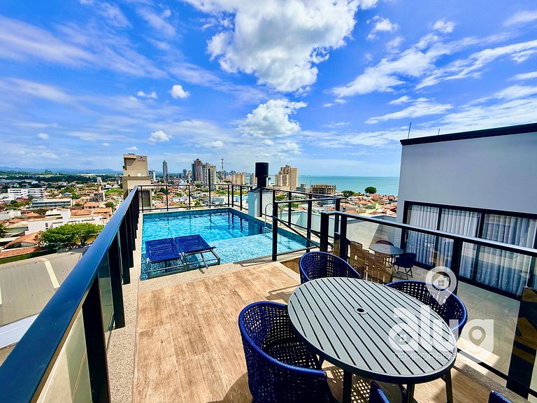 Ap Safira Vista Mar piscina Rooftop e Beto Carrero